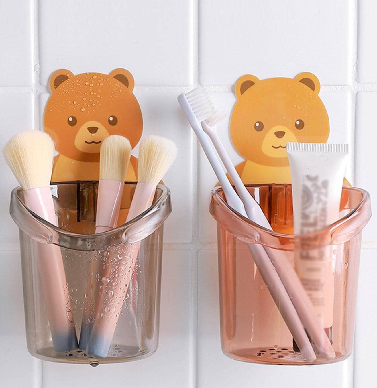 حامل فرشاة الاسنان و المعجون ذاتي اللصق