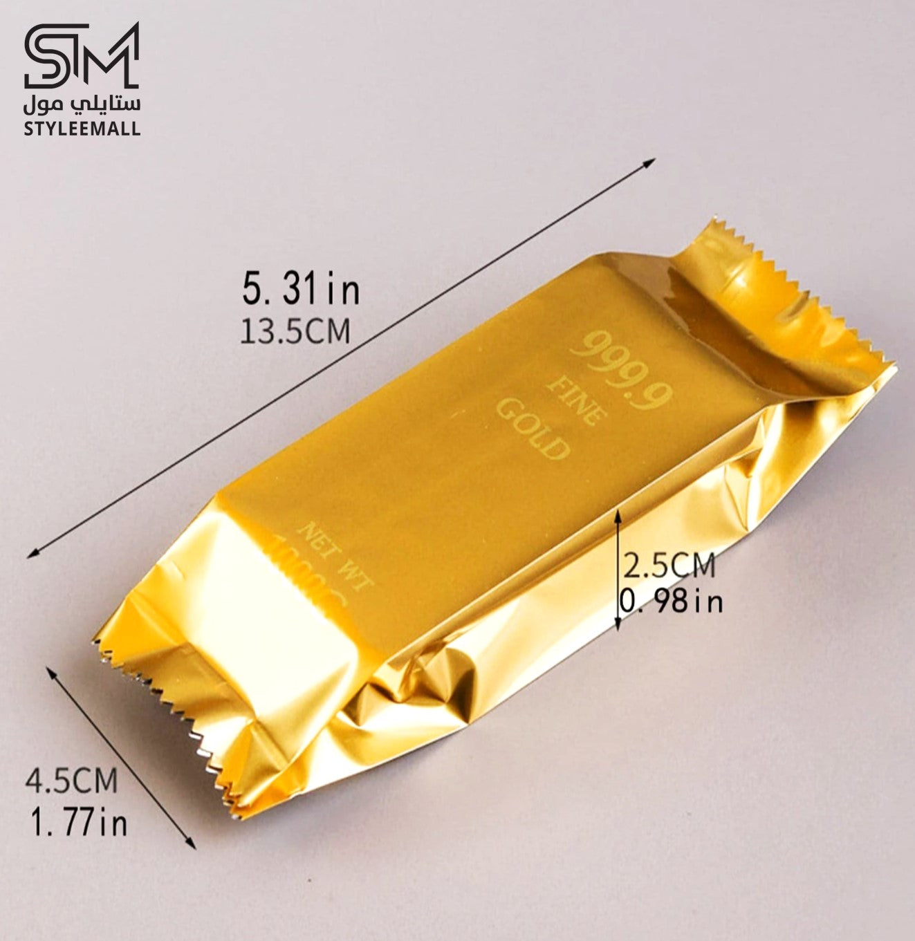 توزيعات العود الطبيعي على شكل سبائك الذهب