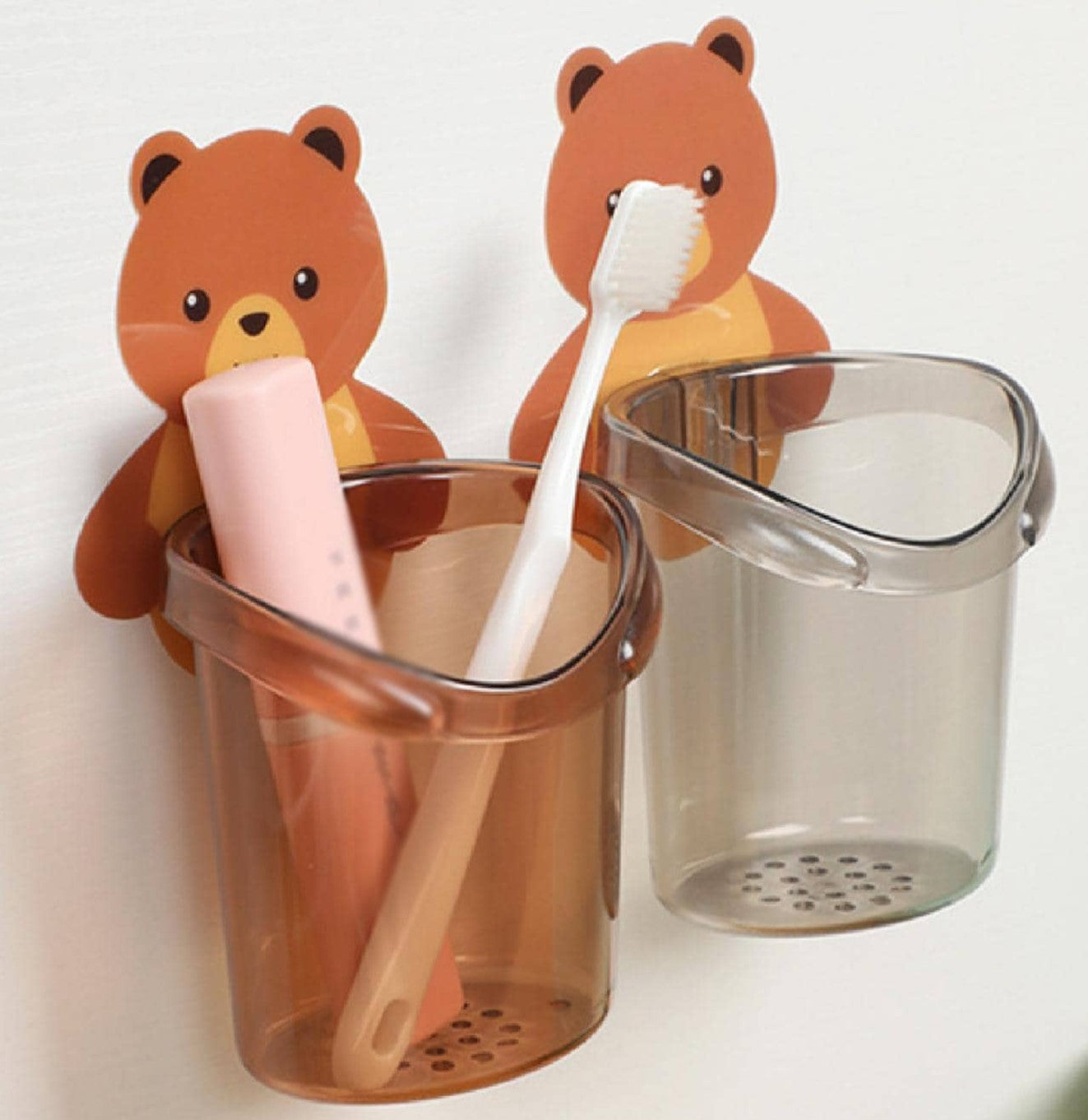 حامل فرشاة الاسنان و المعجون ذاتي اللصق