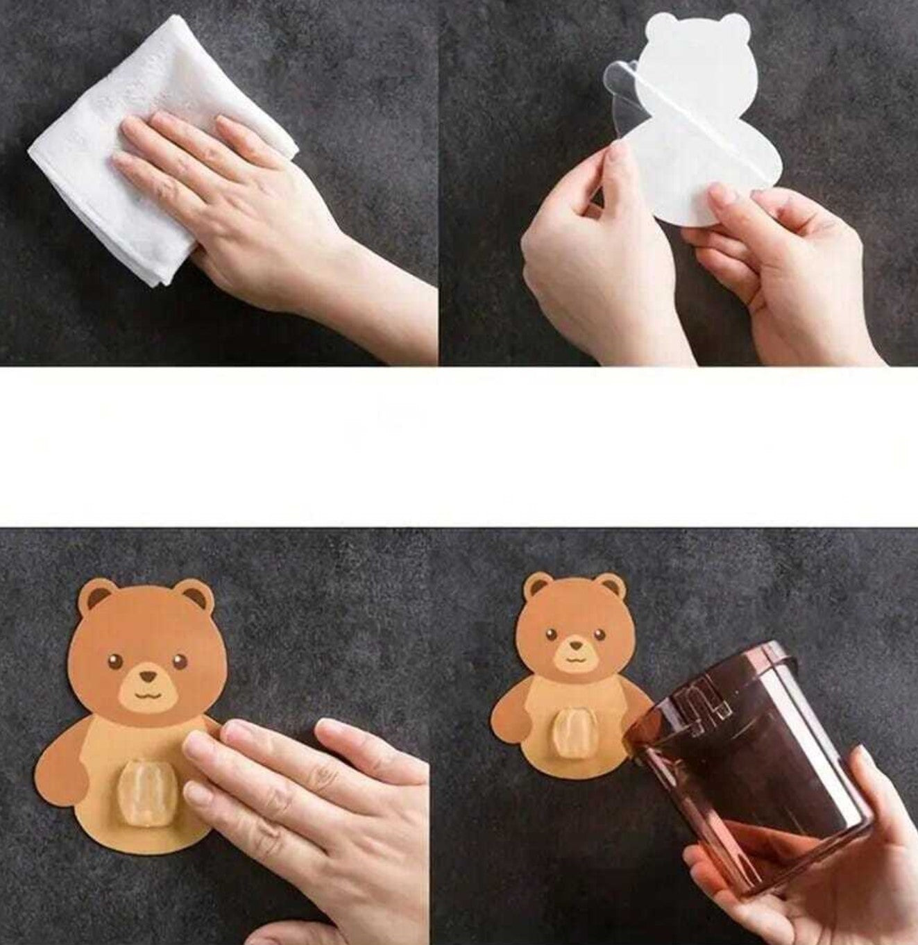 حامل فرشاة الاسنان و المعجون ذاتي اللصق