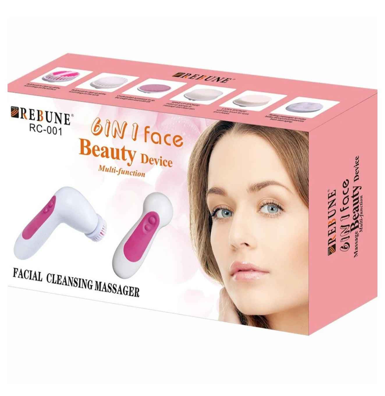 جهاز تنظيف الجلد 6 في 1 لاسلكي - 6 رؤوس تنظيف