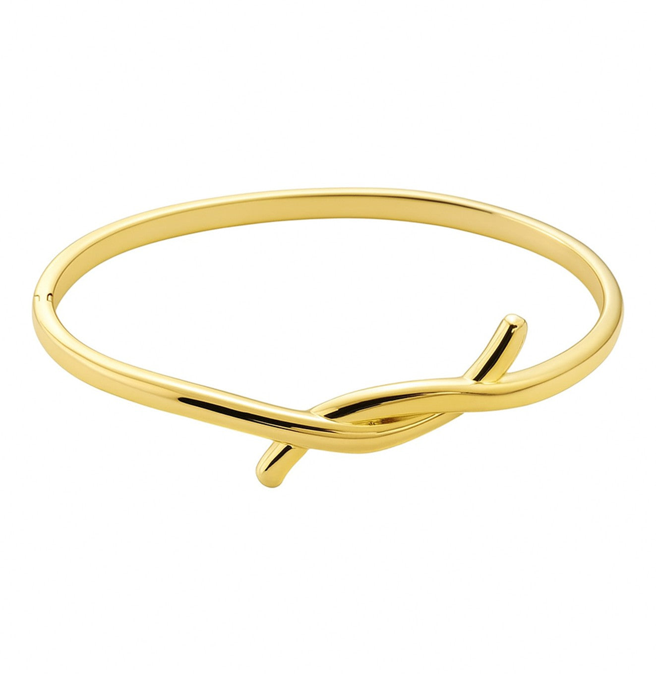 سوار ذهبي أنيق بتصميم متشابك عصري