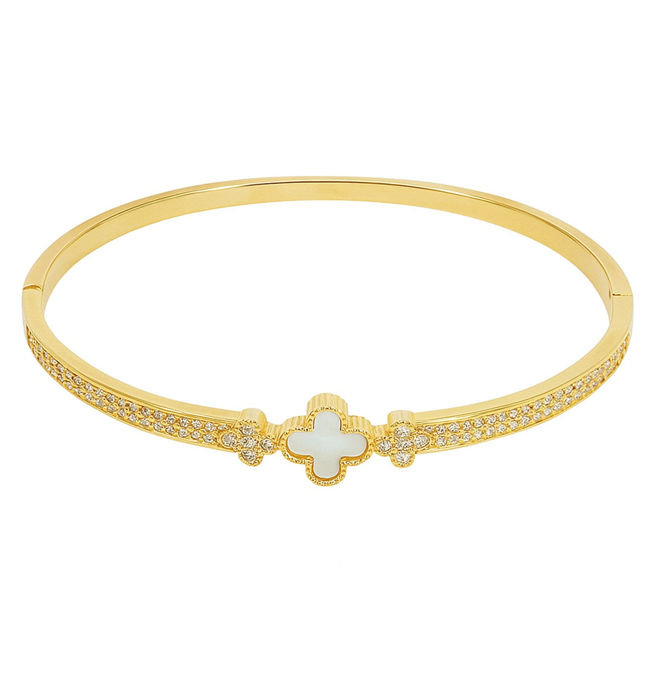 سوار زهرة رباعية بعرق اللؤلؤ