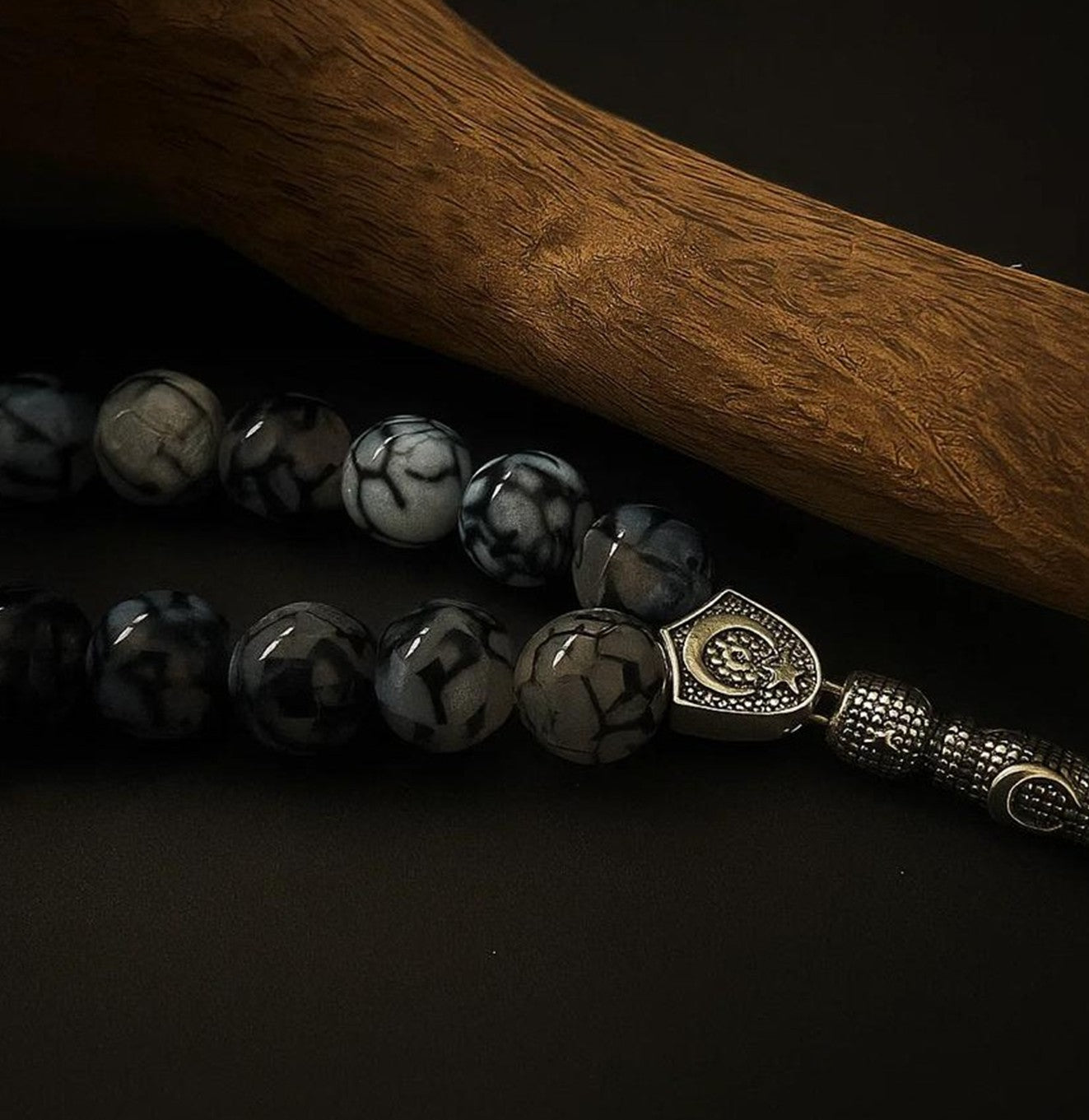 مسبحة العقيق الأزرق (الأصيل)