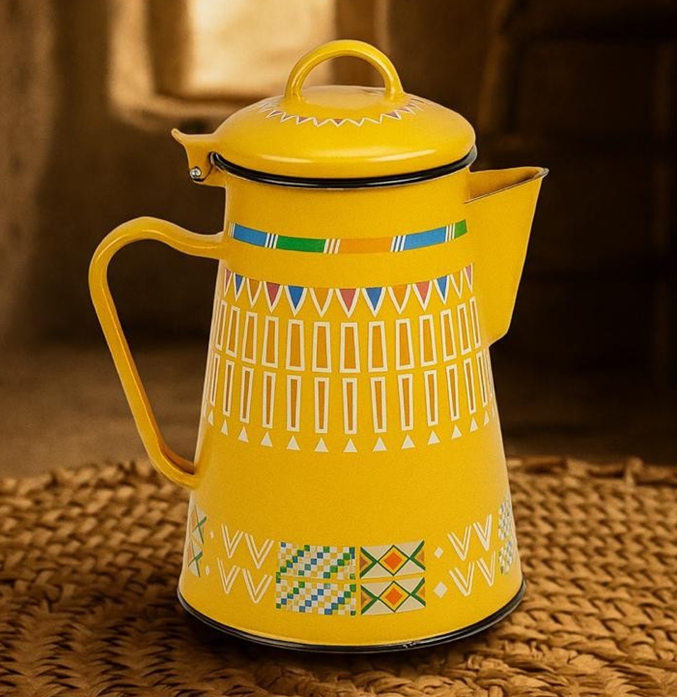 دلة حليب بنقش عسيري