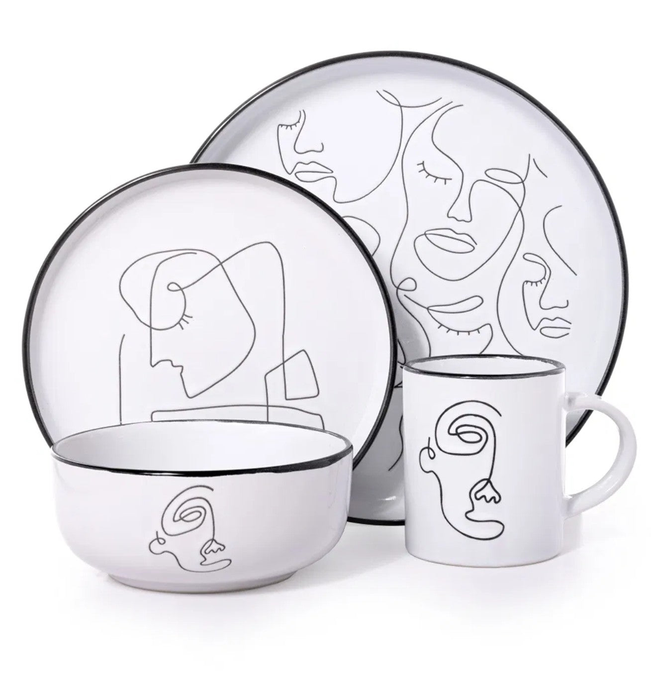 طقم سفرة أنيق (16 قطعة)