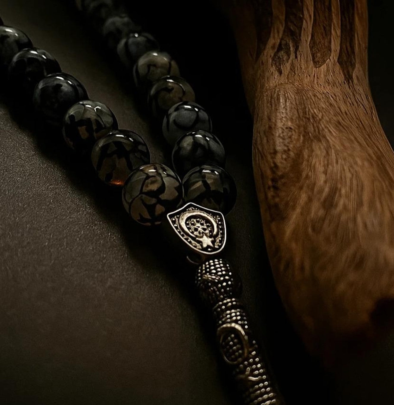 مسبحة العقيق الأزرق (الأصيل)