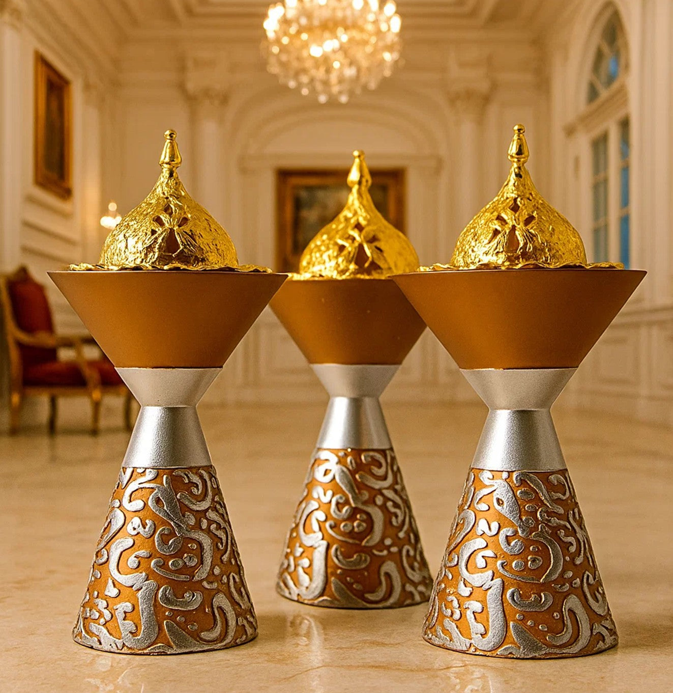 المبخرة الذهبية بتصميم عصري