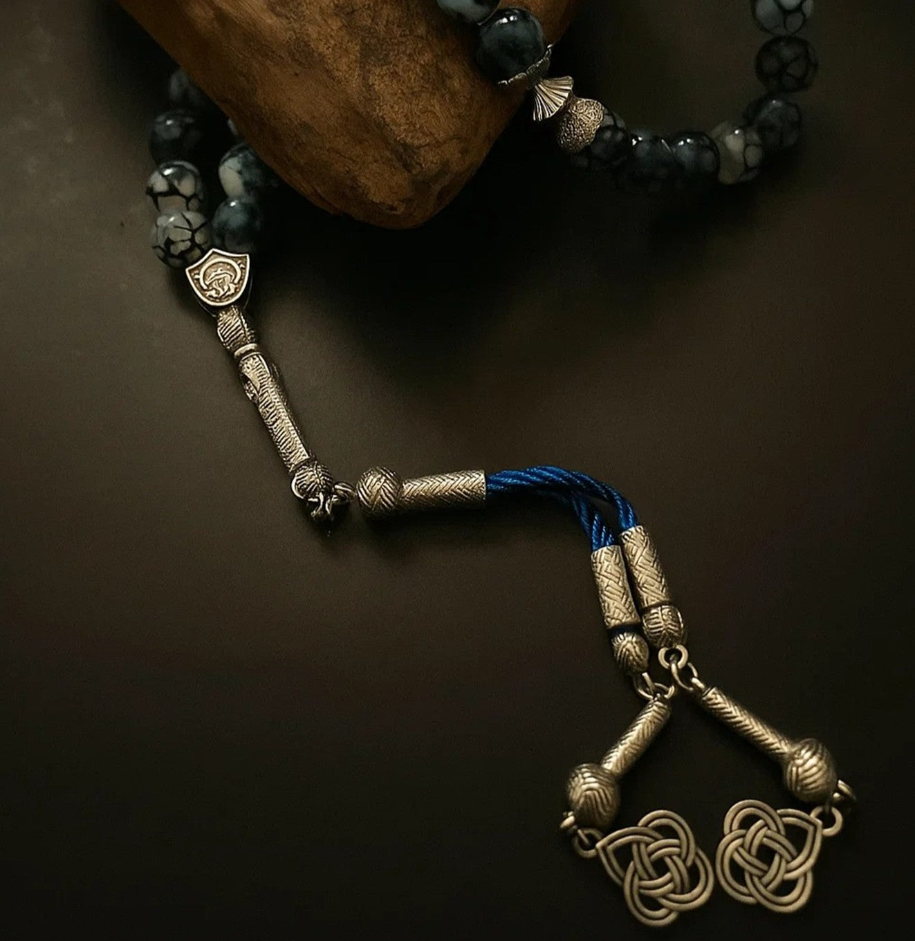 مسبحة العقيق الأزرق (الأصيل)