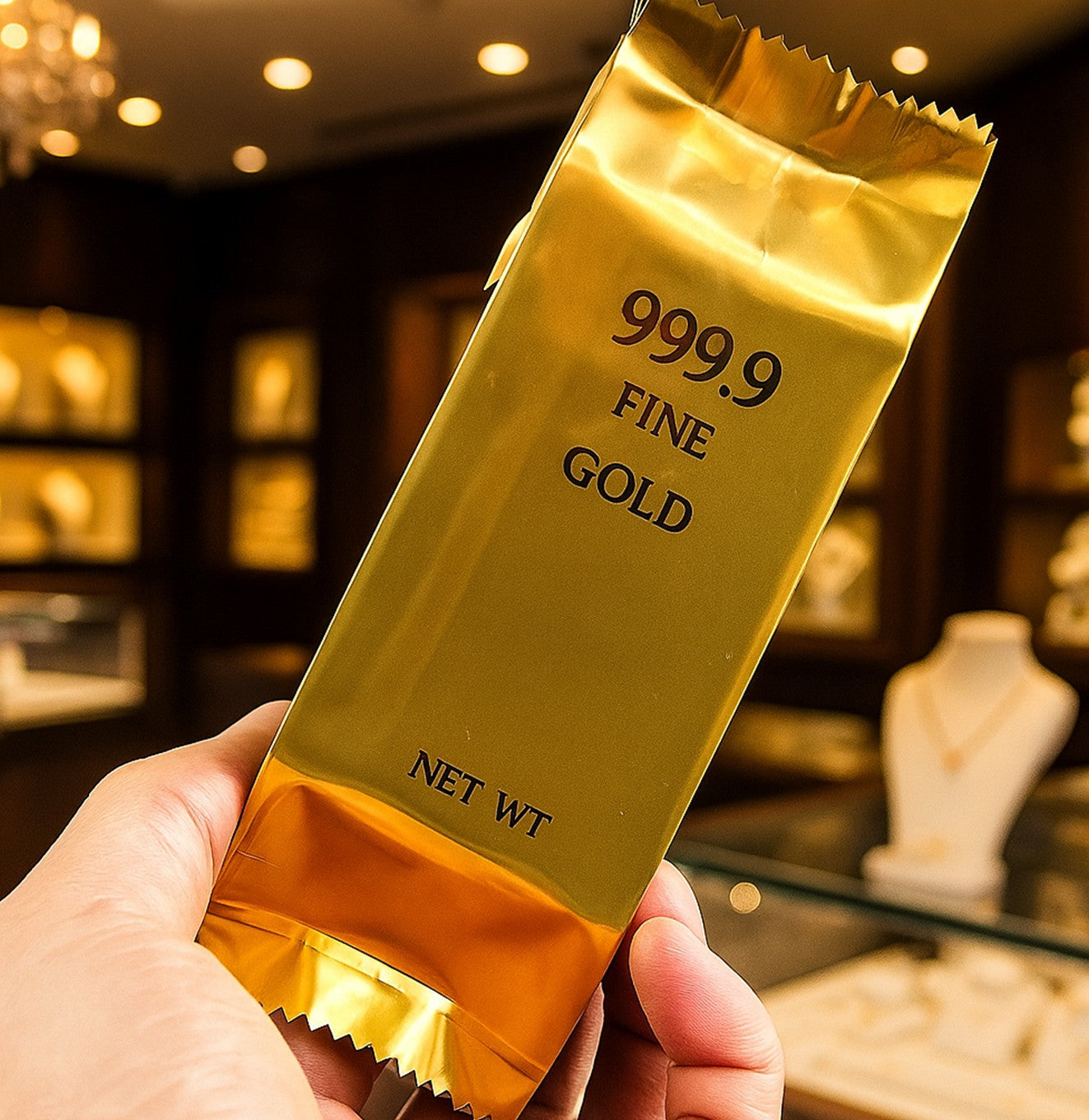 توزيعات العود الطبيعي على شكل سبائك الذهب