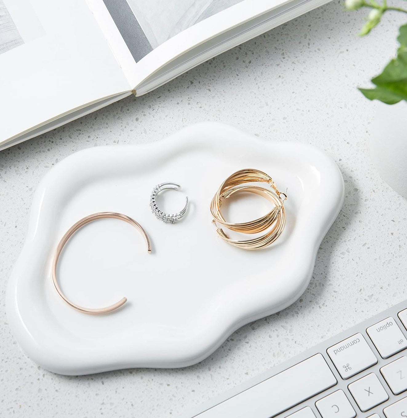 طبق سيراميك على شكل سحابة للاكسسوارت