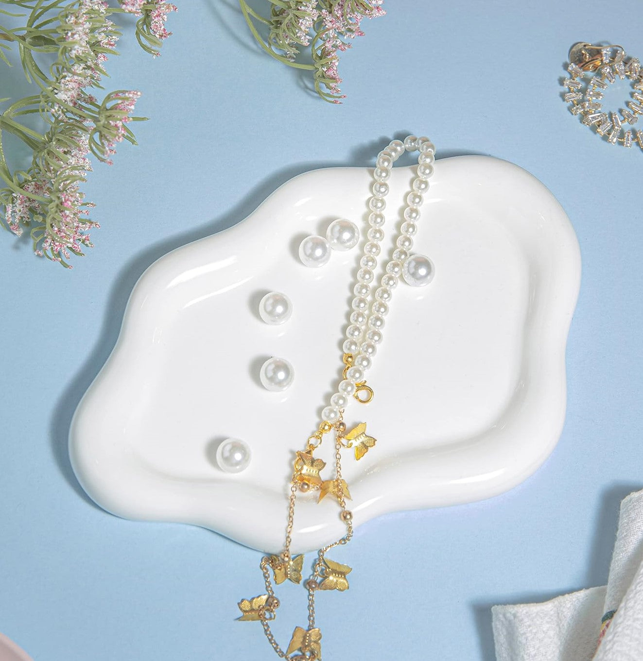 طبق سيراميك على شكل سحابة للاكسسوارت