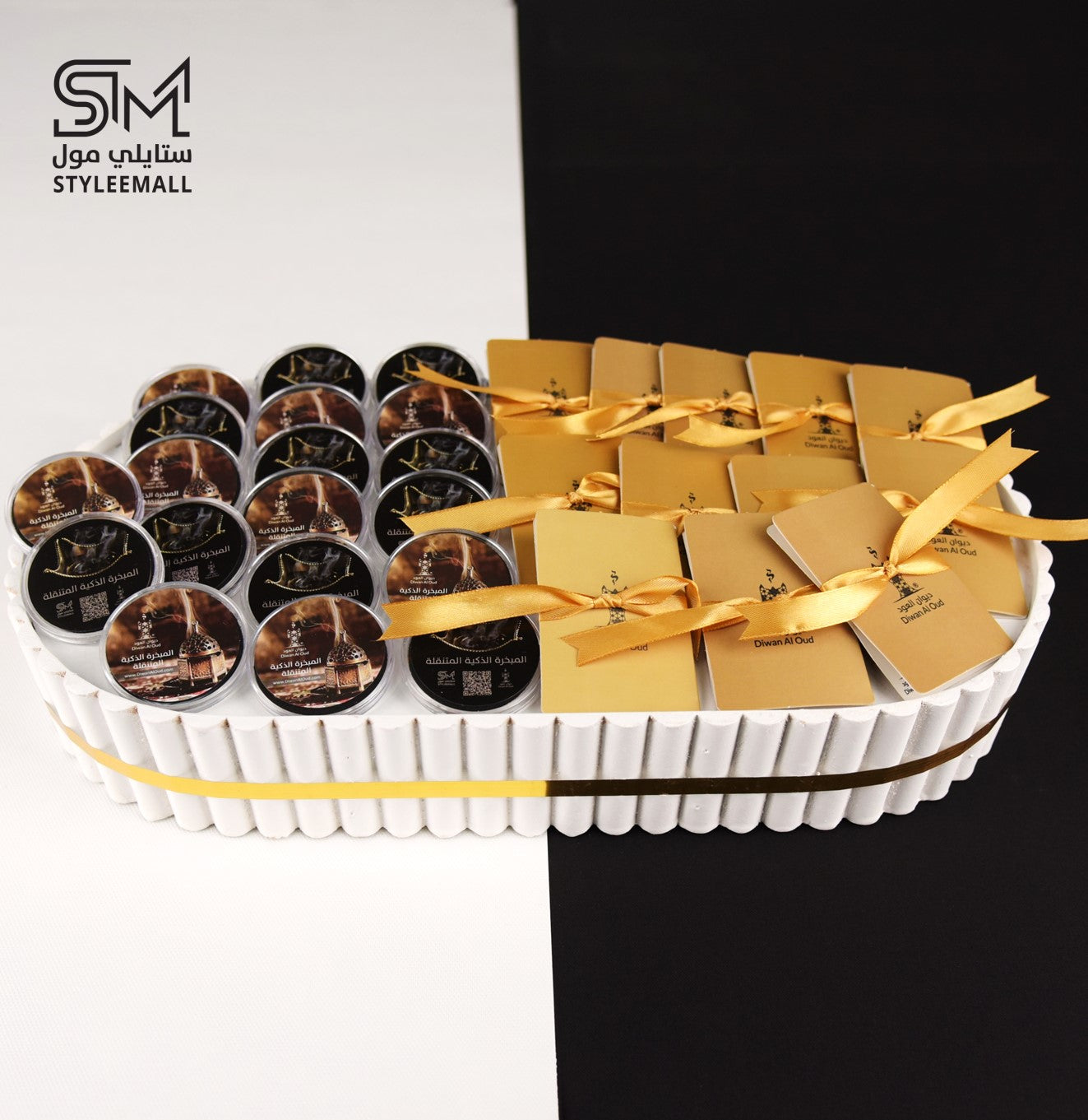 صينية توزيعات إيمانويل (شرائح العود الفتنامي مع كبسولات العود)