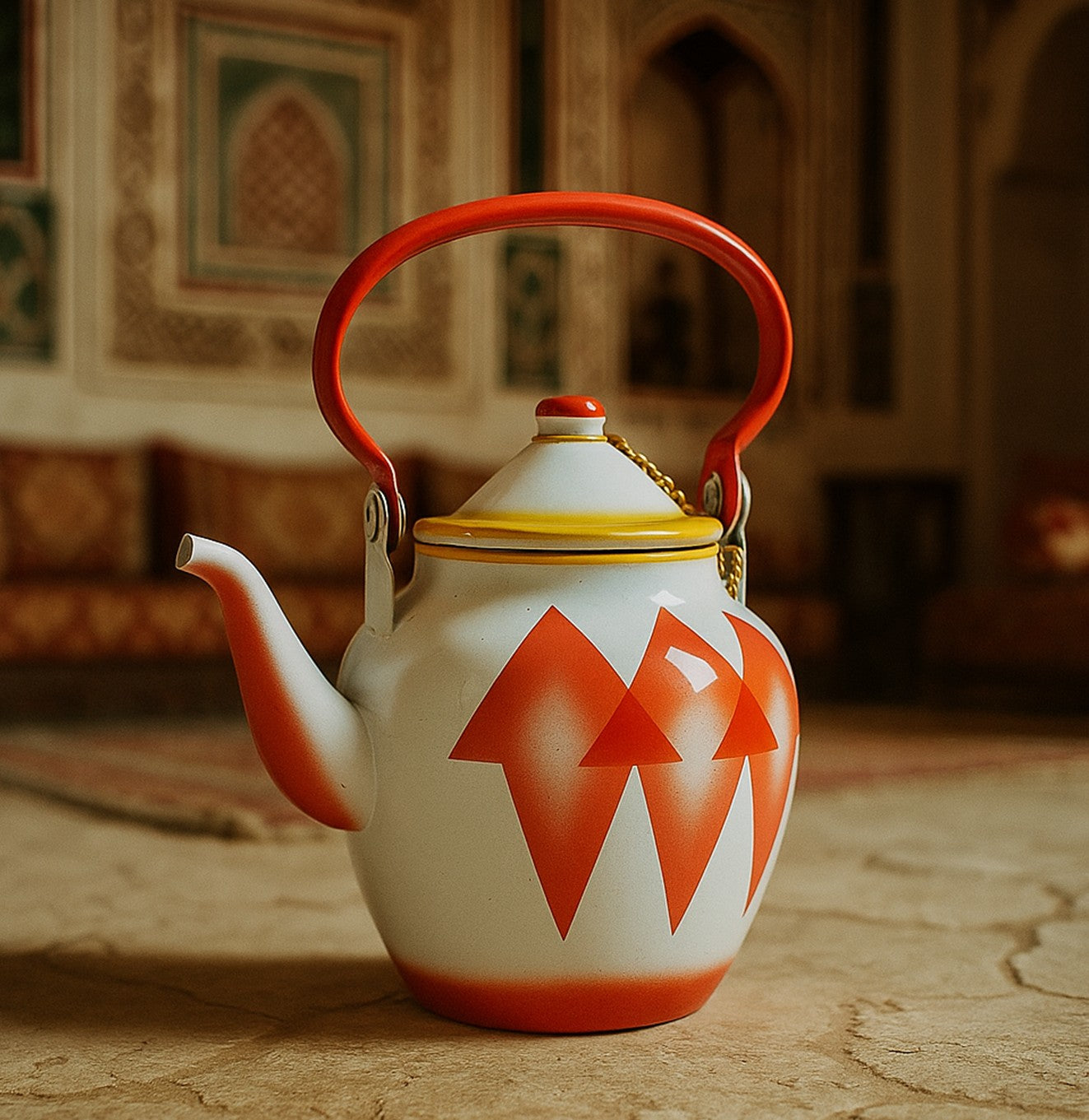 إبريق بلون أحمر تراثي