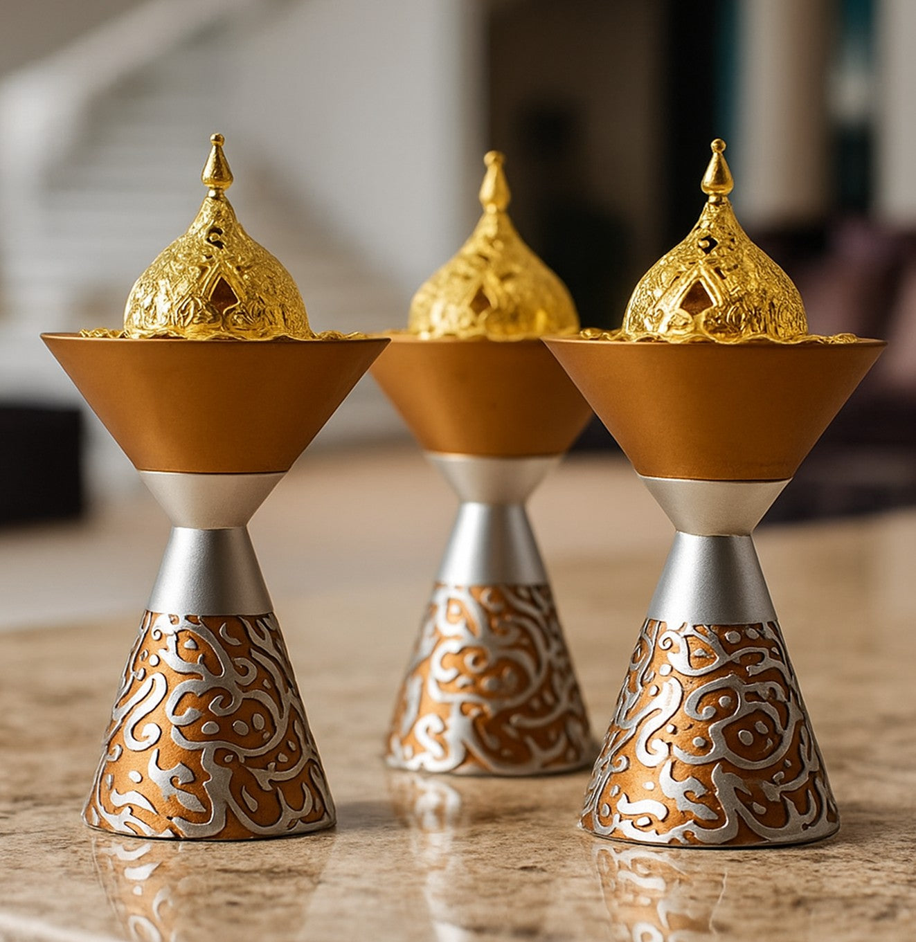 المبخرة الذهبية بتصميم عصري