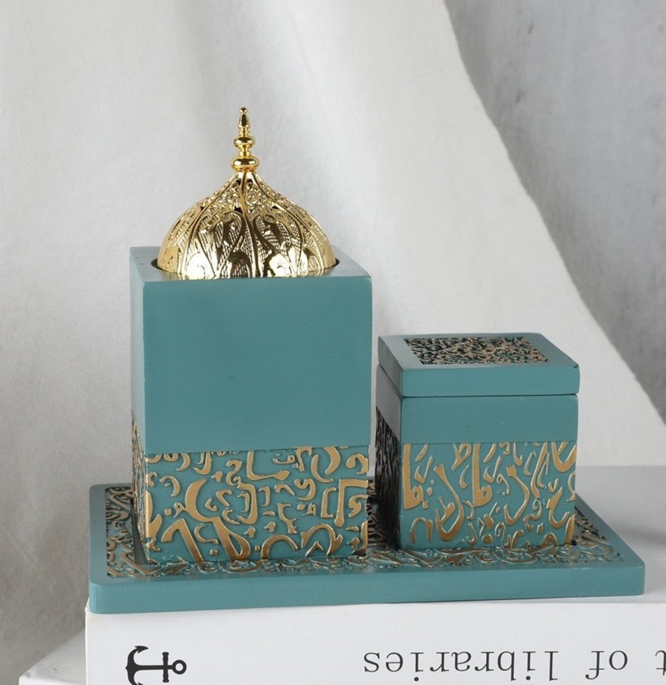 مبخرة السيراميك الفاخرة (ثلاث قطع)