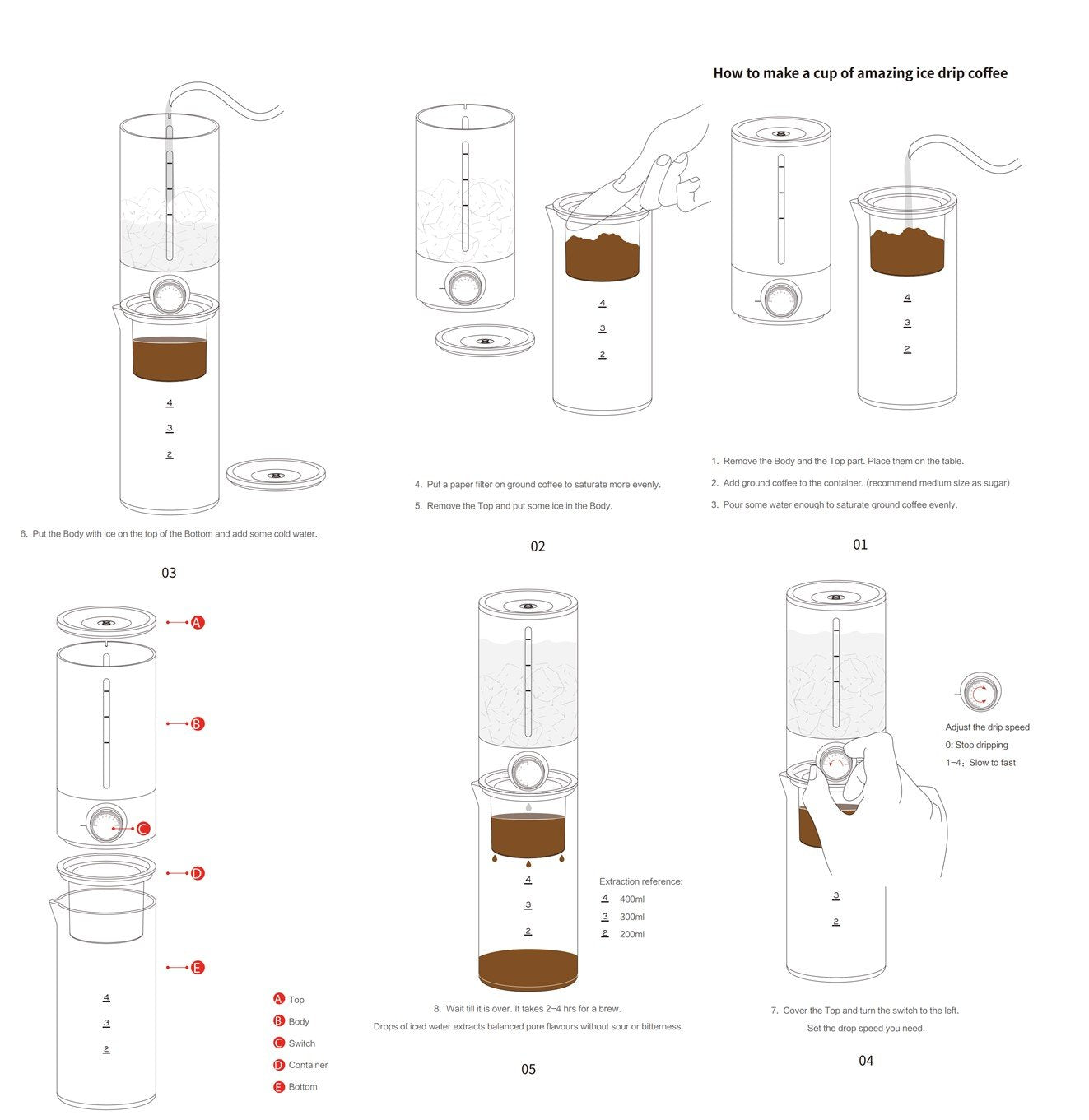صانعة قهوة كولد برو بالتقطير البطيء المحترف