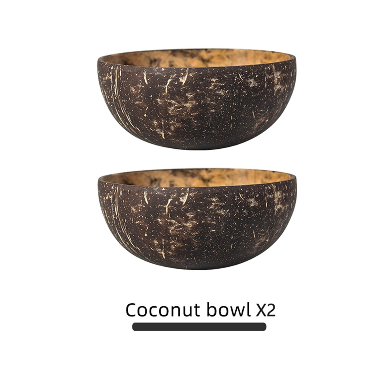 وعاء جوز الهند طقم قطعتين