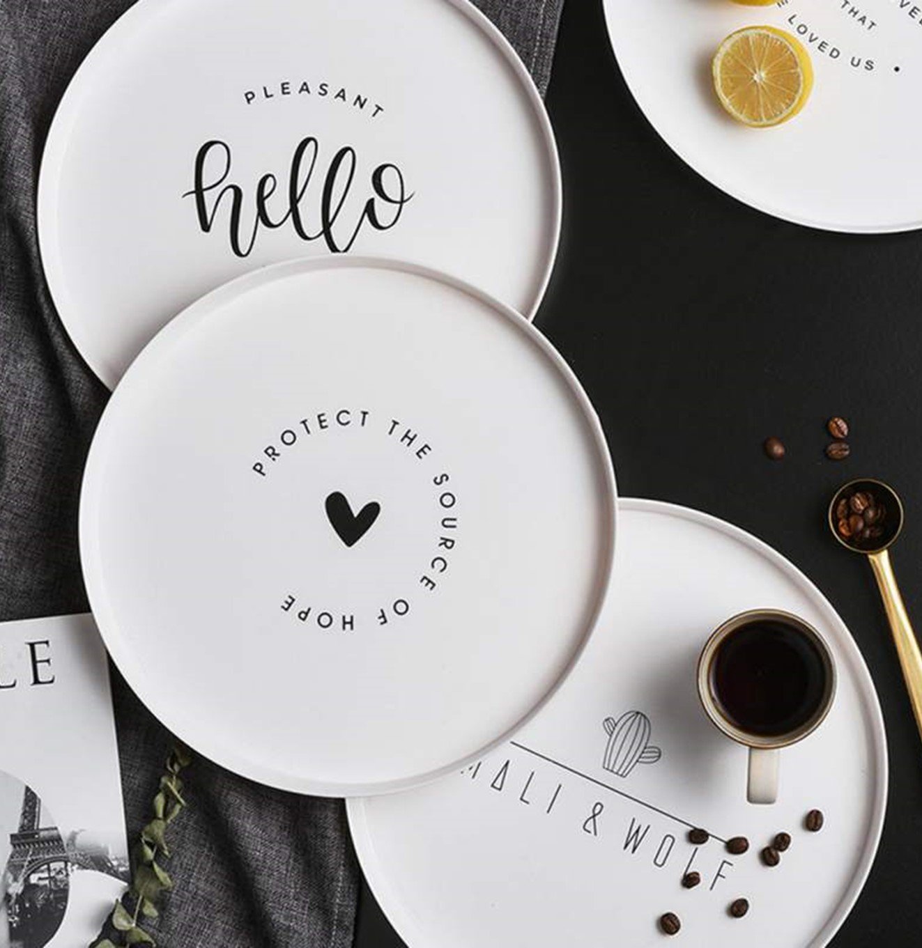 طبق الإفطار المستدير بتصميم أنيق