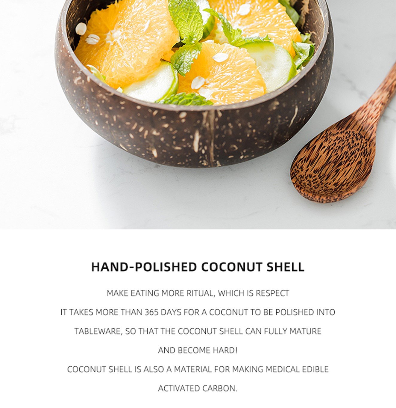 وعاء جوز الهند طقم قطعتين