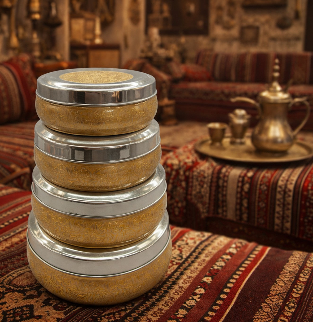 طقم مطبقيات استانلس ستيل – 4 قطع