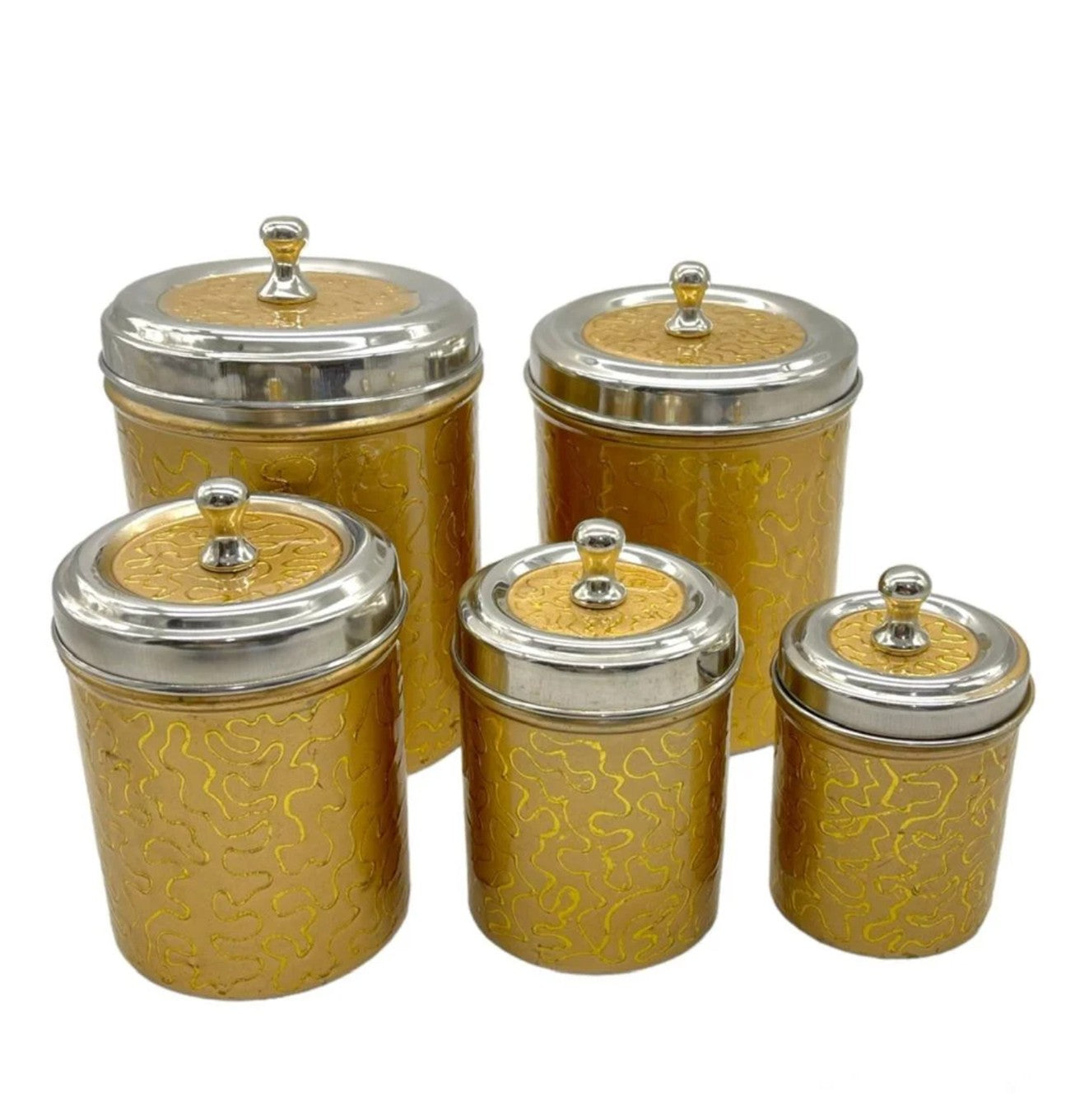 طقم علب بهارات تراثية ( 5 أحجام مختلفة)