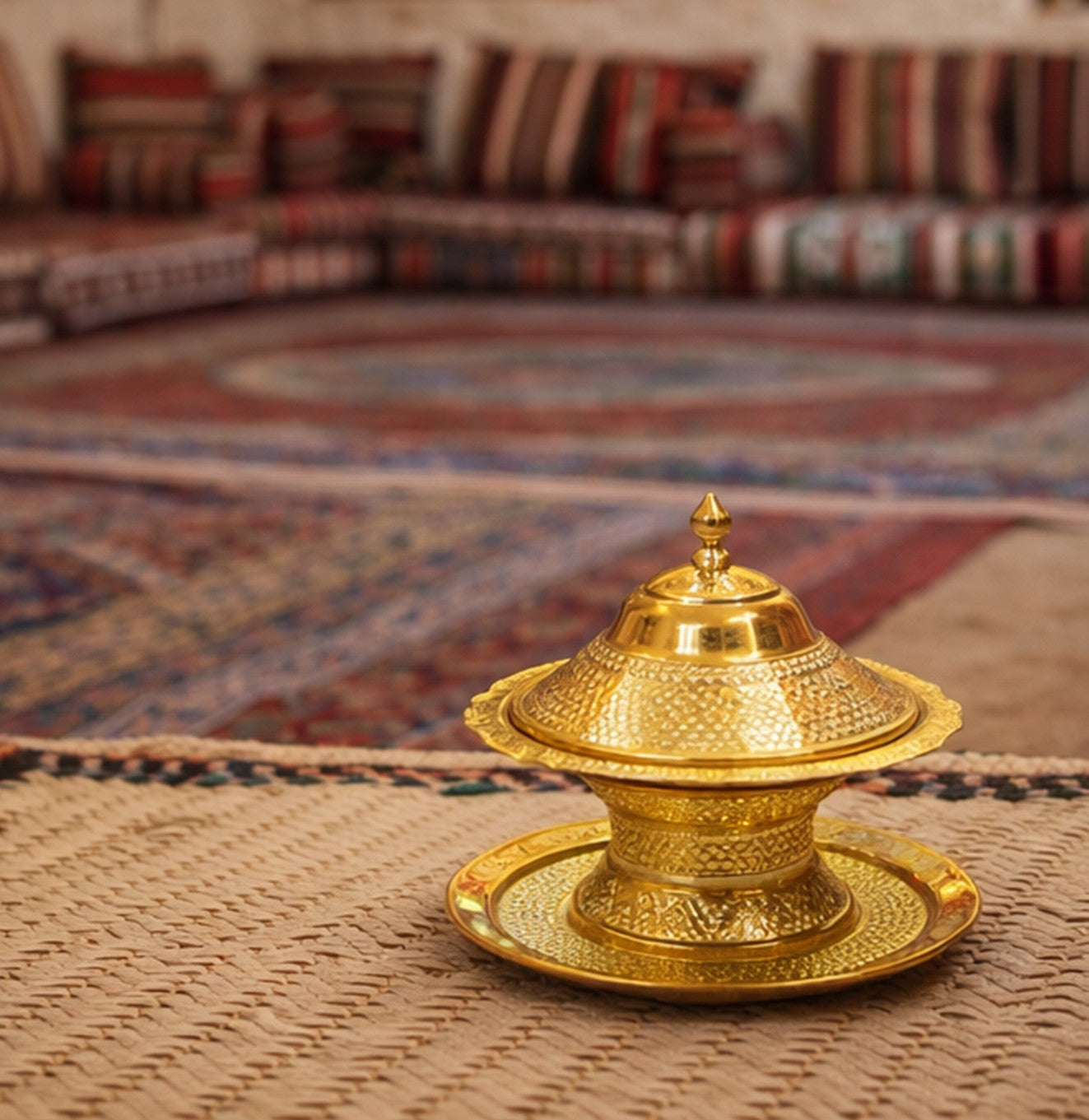 تمرية تراثية فاخرة بغطاء