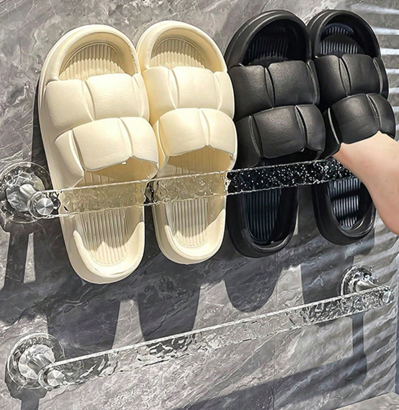 حامل مناشف اكريليك شفاف