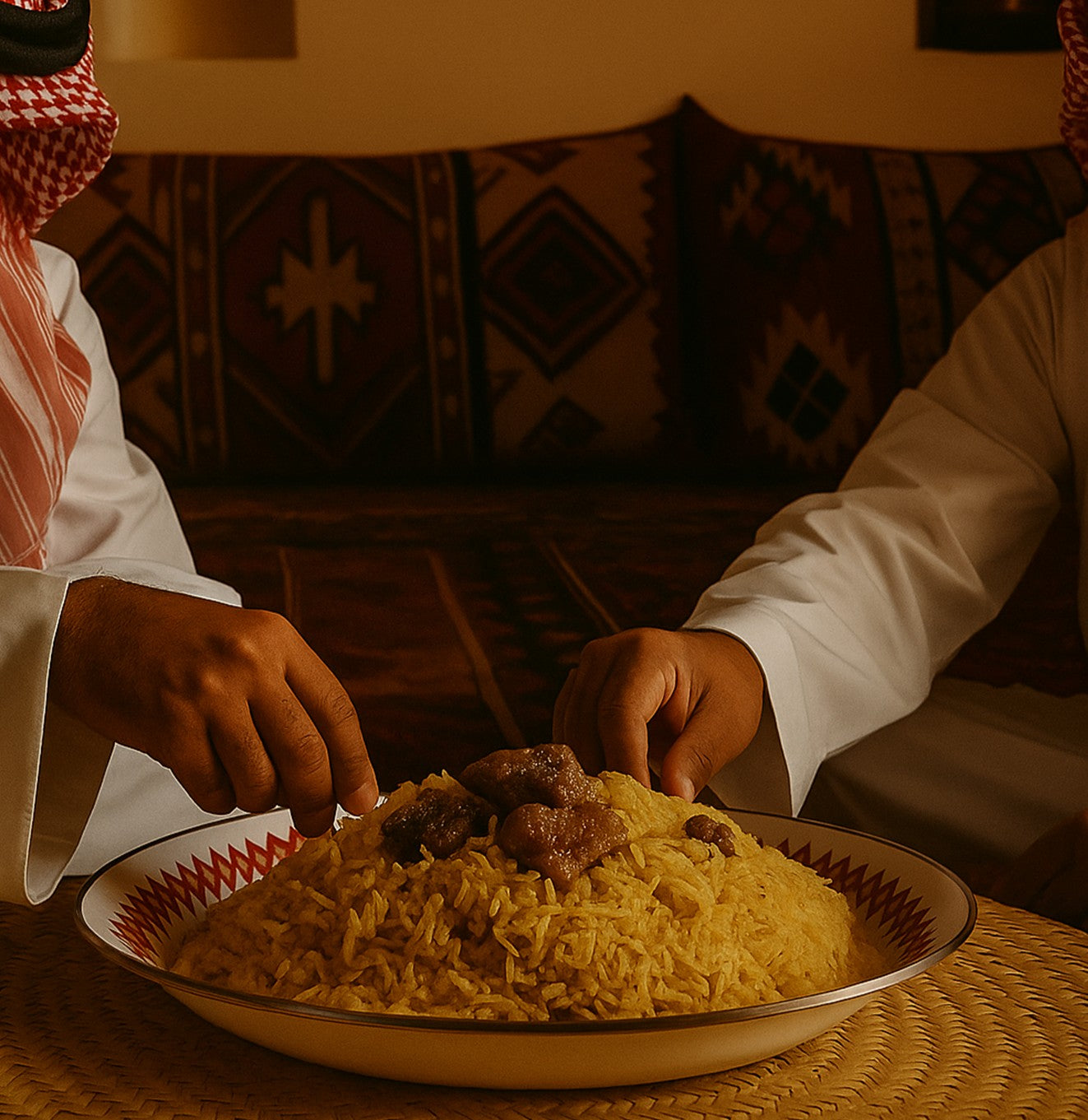 صحن غضار بتصميم خد المنديل