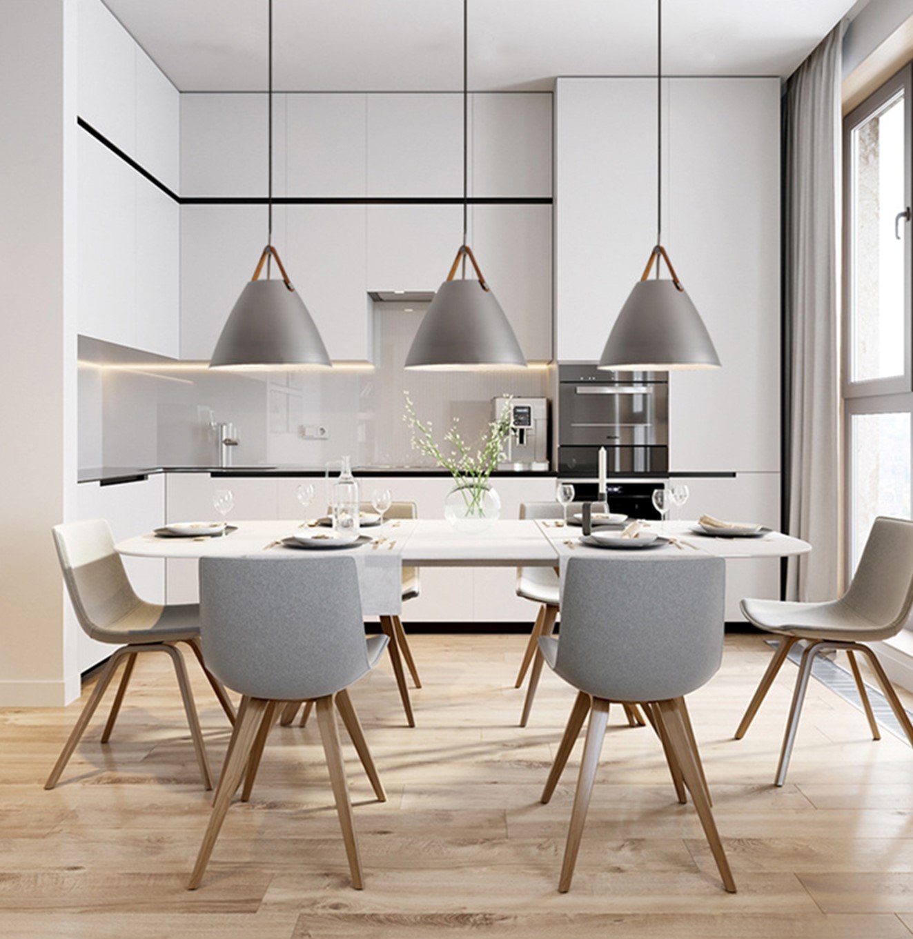 إضاءة معلقة بتصميم إسكندنافي
